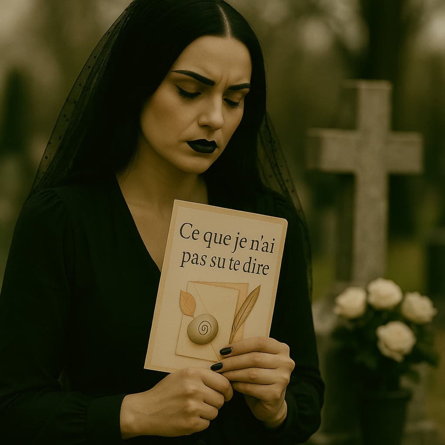 Carnet de deuil - Ce que je n'ai pas su te dire - Journal de guérison tenu en main d'une femme gothique