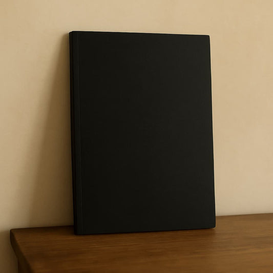 Carnet de deuil - À travers l'absence - Journal de guérison couverture arrière noire