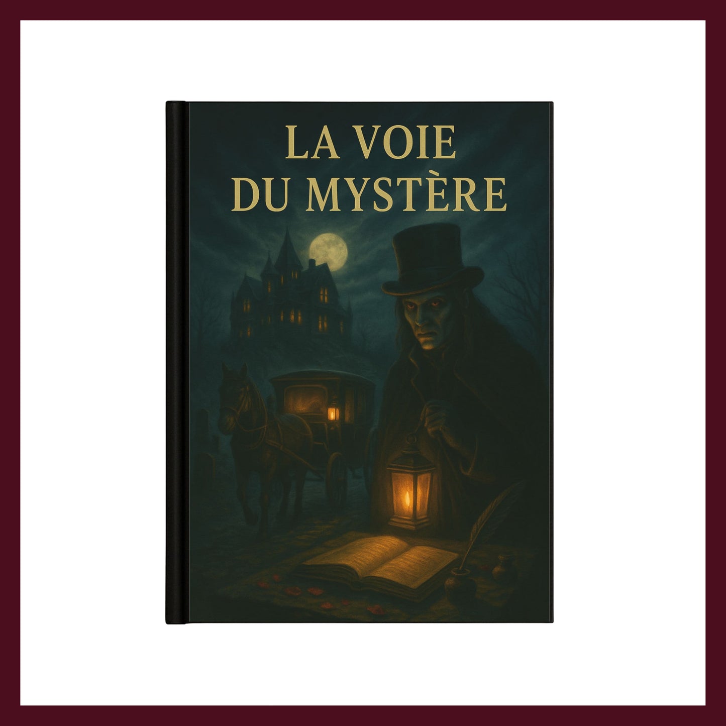 Couverture avant du carnet Collector La voie du mystère inspiré du romantisme gothique