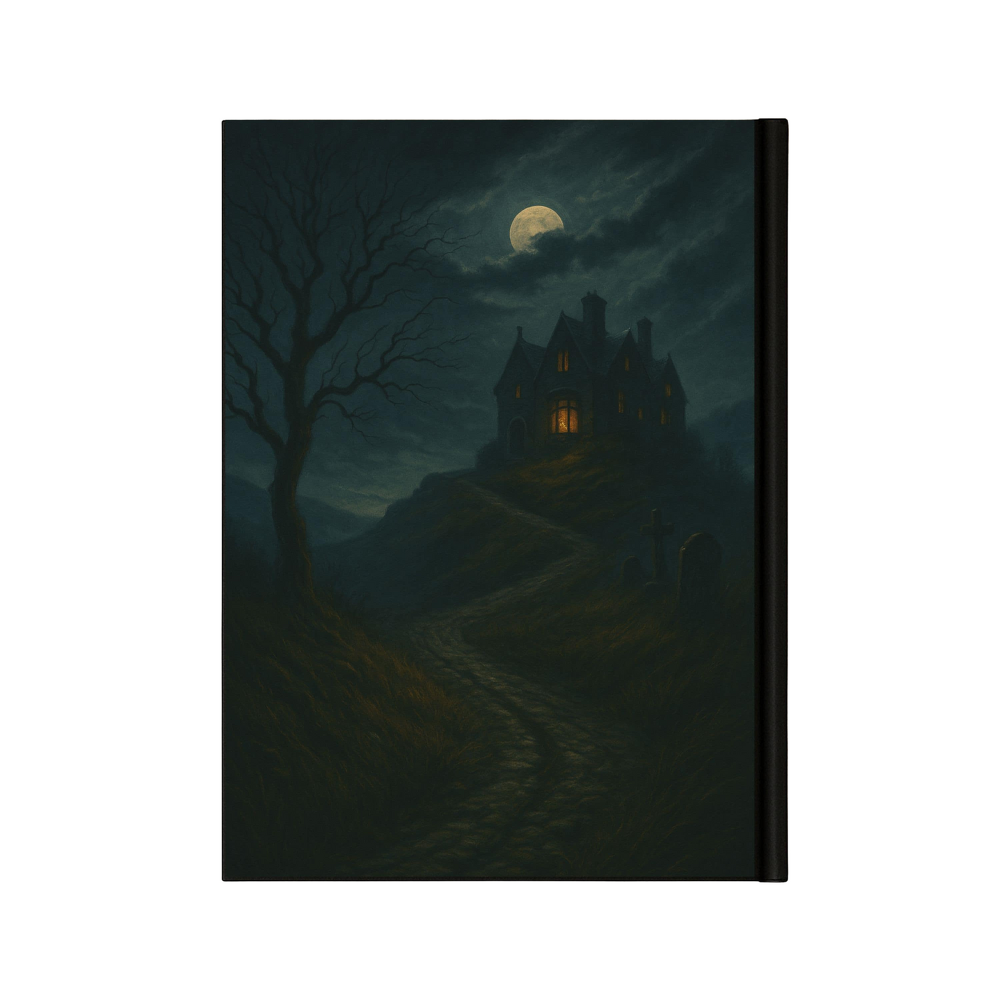 Couverture arrière du carnet Collector Les Murmures des Landes inspiré du romantisme gothique