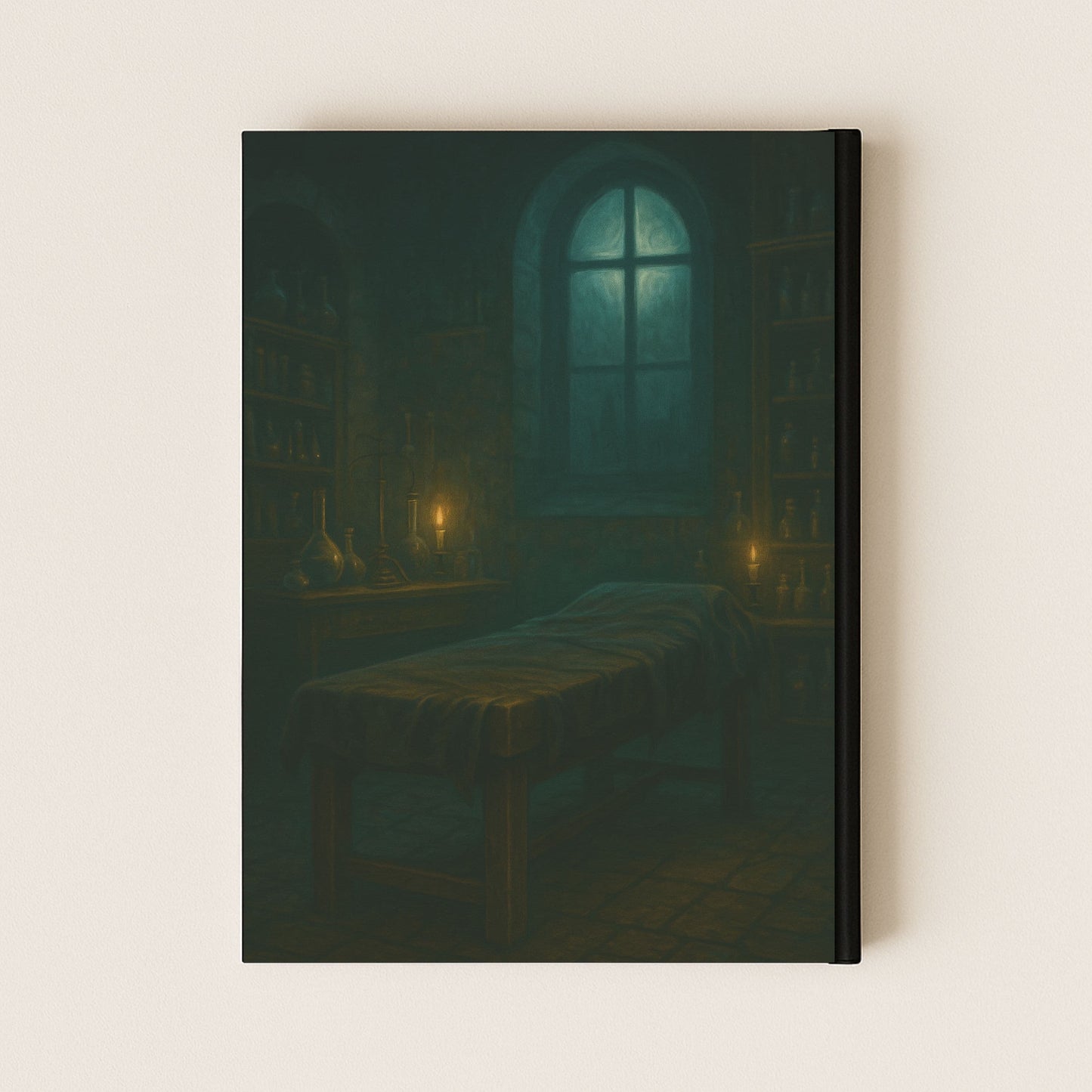 Carnet gothique s'inspirant lu laboratoire de Frankenstein