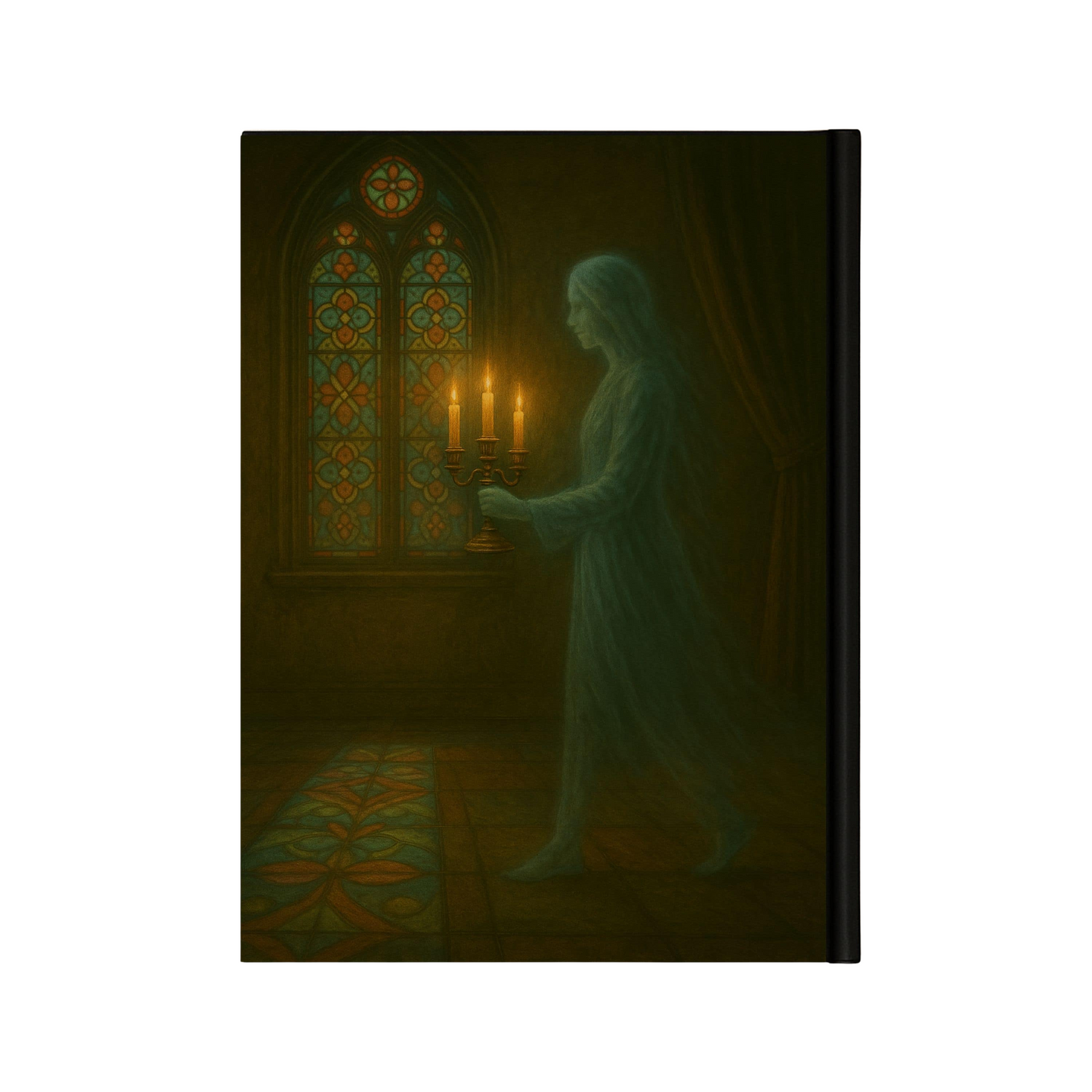 "Reflets Invisibles" | Carnet Collector Gothique avec Jaquette & Couverture en Lin Noir | 100 pages