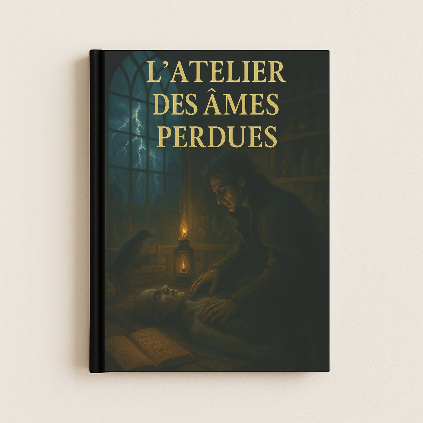 Carnet gothique dont la couverture s'inspire de l'histoire de Frankenstein