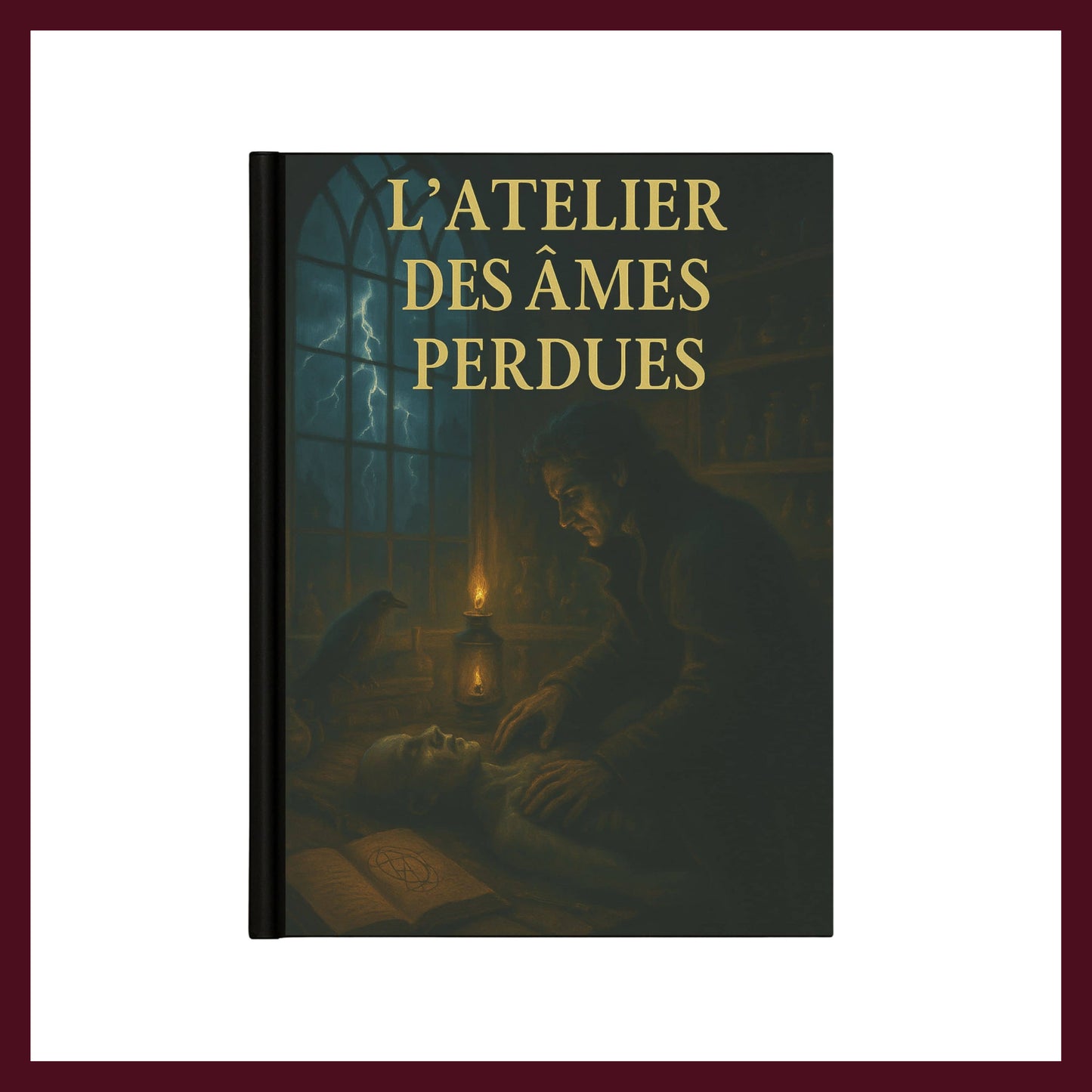 Couverture avant du carnet Collector L'Atelier des âmes perdues inspiré du romantisme gothique