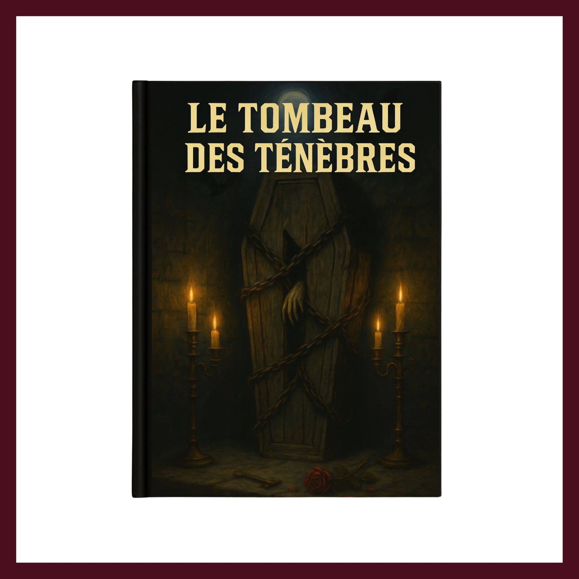 Couverture avant du carnet Collector Le Tombeau des Ténèbres inspiré du romantisme gothique