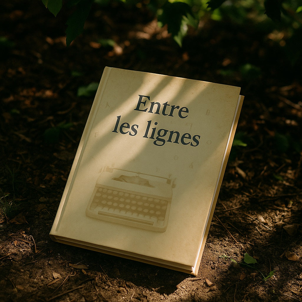 Carnet de notes - Entre les lignes Journal intime déposé à terre dans la nature