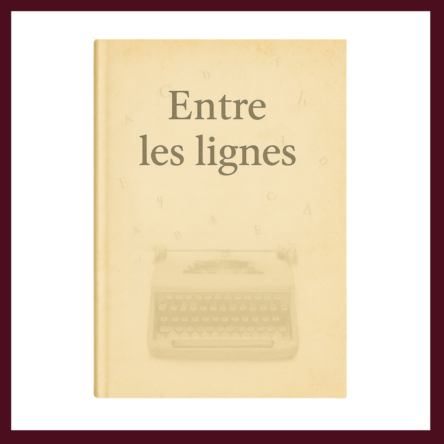 Couverture avant du carnet Entre les lignes inspiré du romantisme gothique