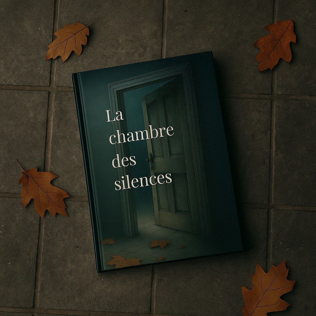 Carnet de notes - La chambre des silences - Journal intime posé sur le sol avec des feuilles séchées à côté