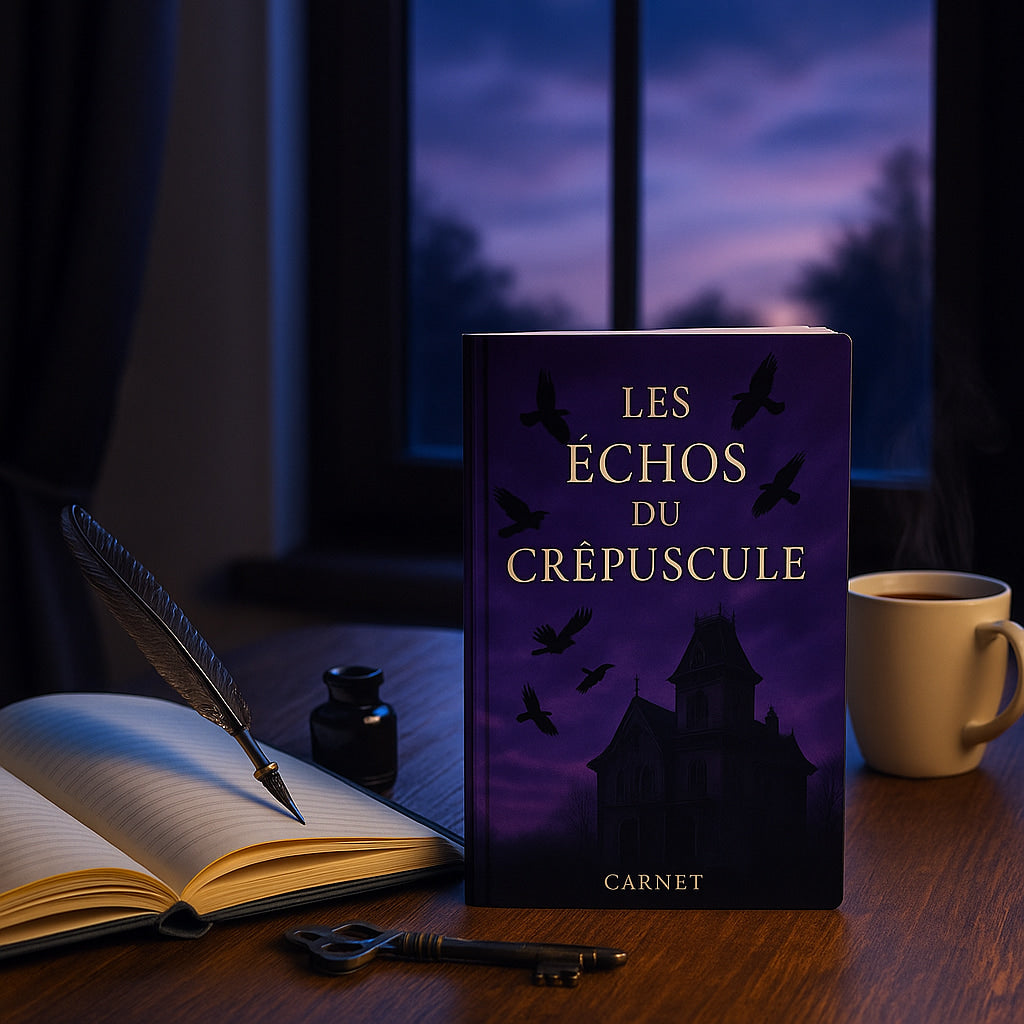 "Les Échos du Crépuscule" | Carnet souple gothique | Journal d’écriture nocturne | Papeterie mystérieuse | 100 pages