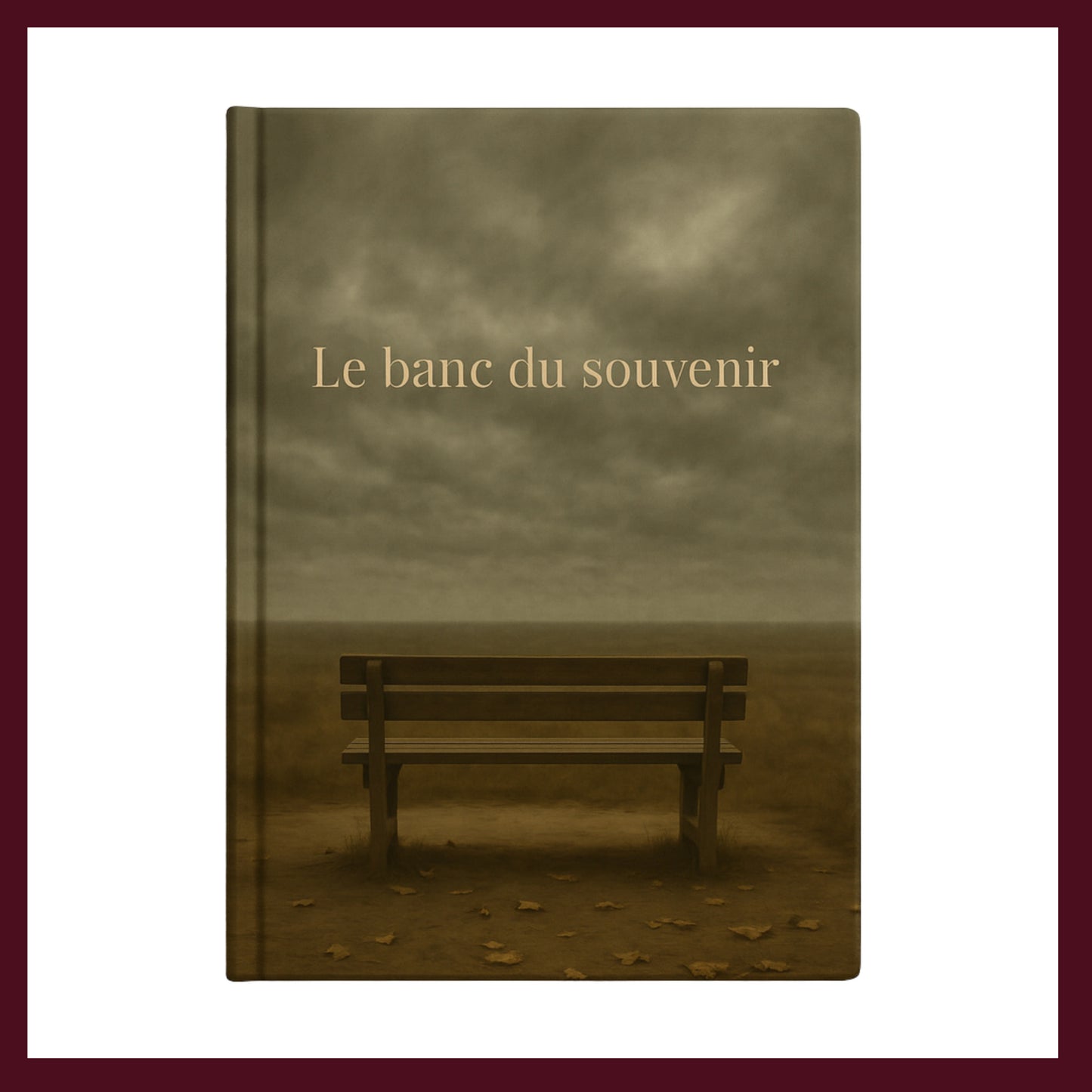 Couverture avant du carnet Le banc du souvenir inspiré du romantisme gothique
