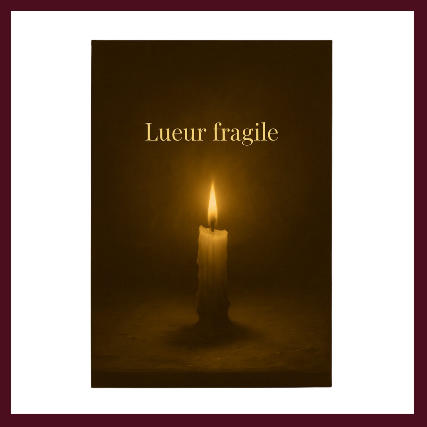 Couverture avant du carnet Lueur fragile inspiré du romantisme gothique