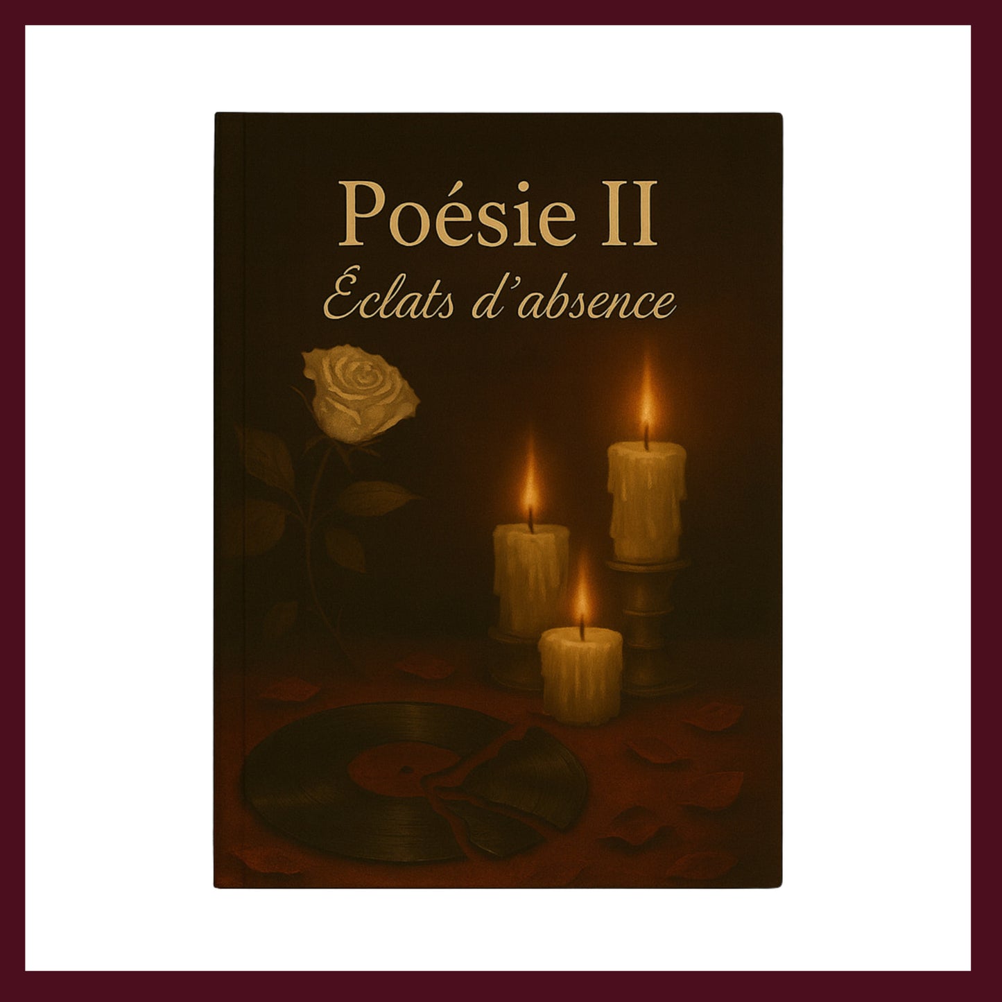 Couverture avant du carnet Poésie II : Éclats d'absence inspiré du romantisme gothique