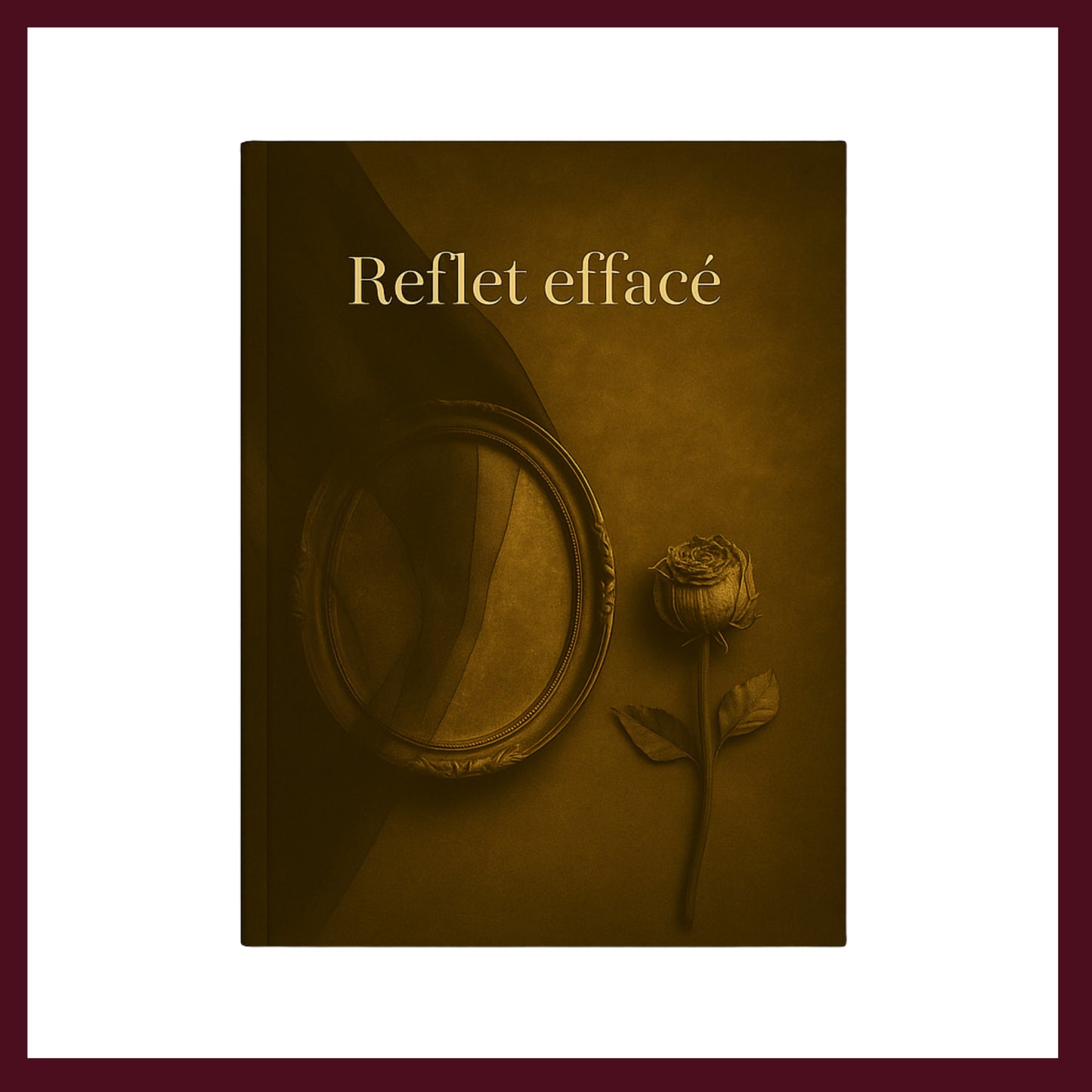 Couverture avant du carnet Reflet effacé inspiré du romantisme gothique