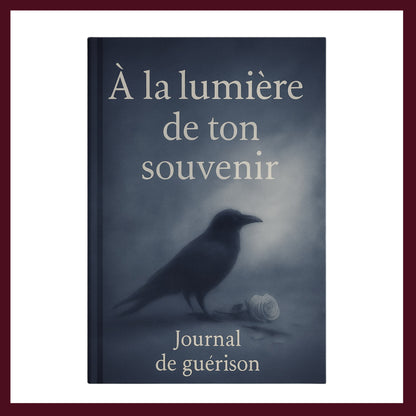 Couverture avant du carnet À la lumière de ton souvenir inspiré du romantisme gothique