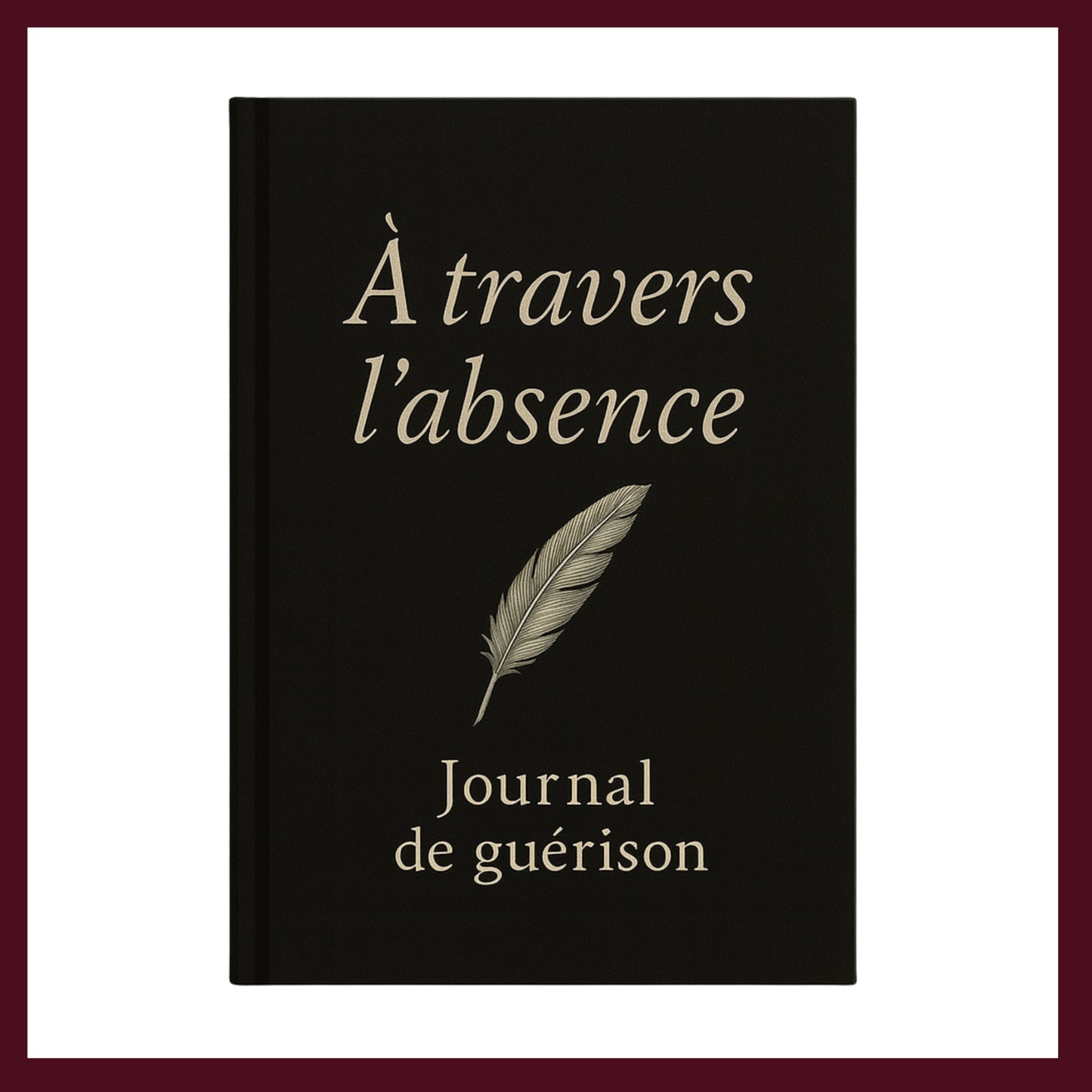 Couverture avant du carnet À travers l'absence inspiré du romantisme gothique