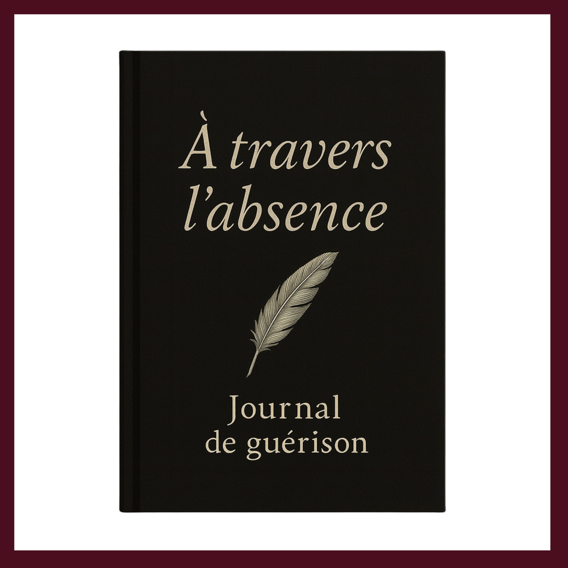 Couverture avant du carnet À travers l'absence inspiré du romantisme gothique