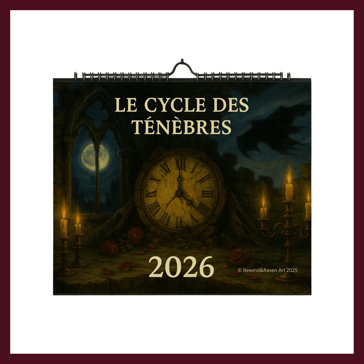 Calendrier gothique 2026 Le Cycle des Ténèbres