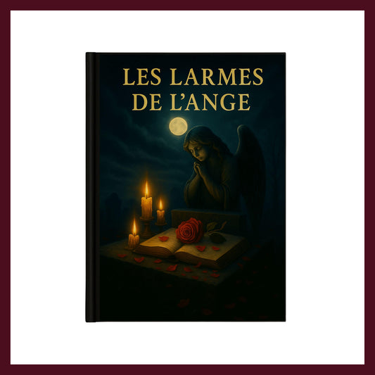 Couverture avant du carnet Collector Les larmes de l'ange inspiré du romantisme gothique