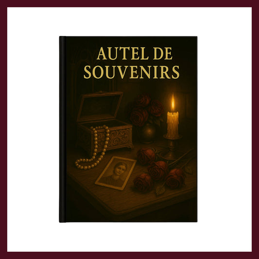 Couverture avant du carnet Collector Autel des souvenirs inspiré du romantisme gothique