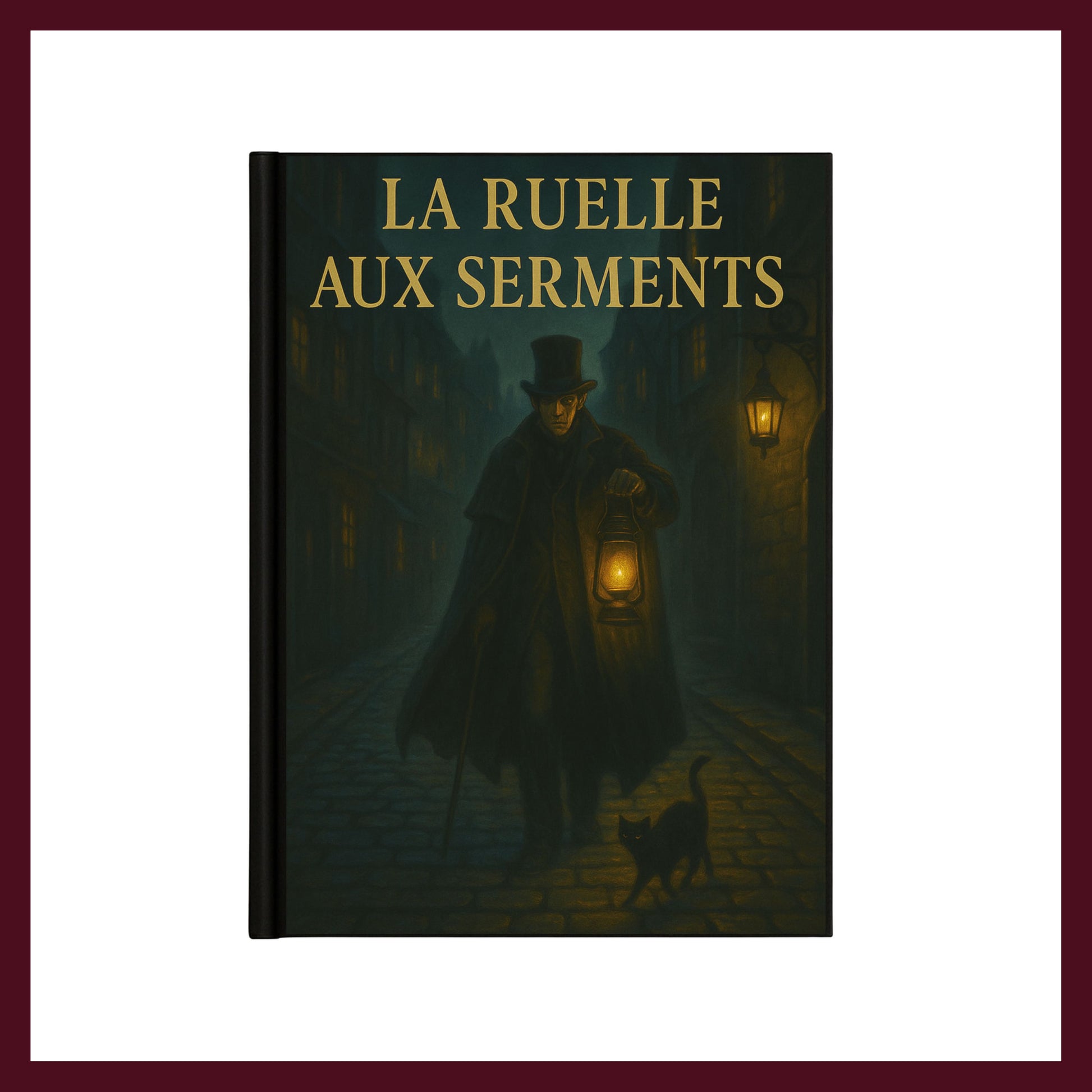 Couverture avant du carnet Collector La ruelle aux serments inspiré du romantisme gothique