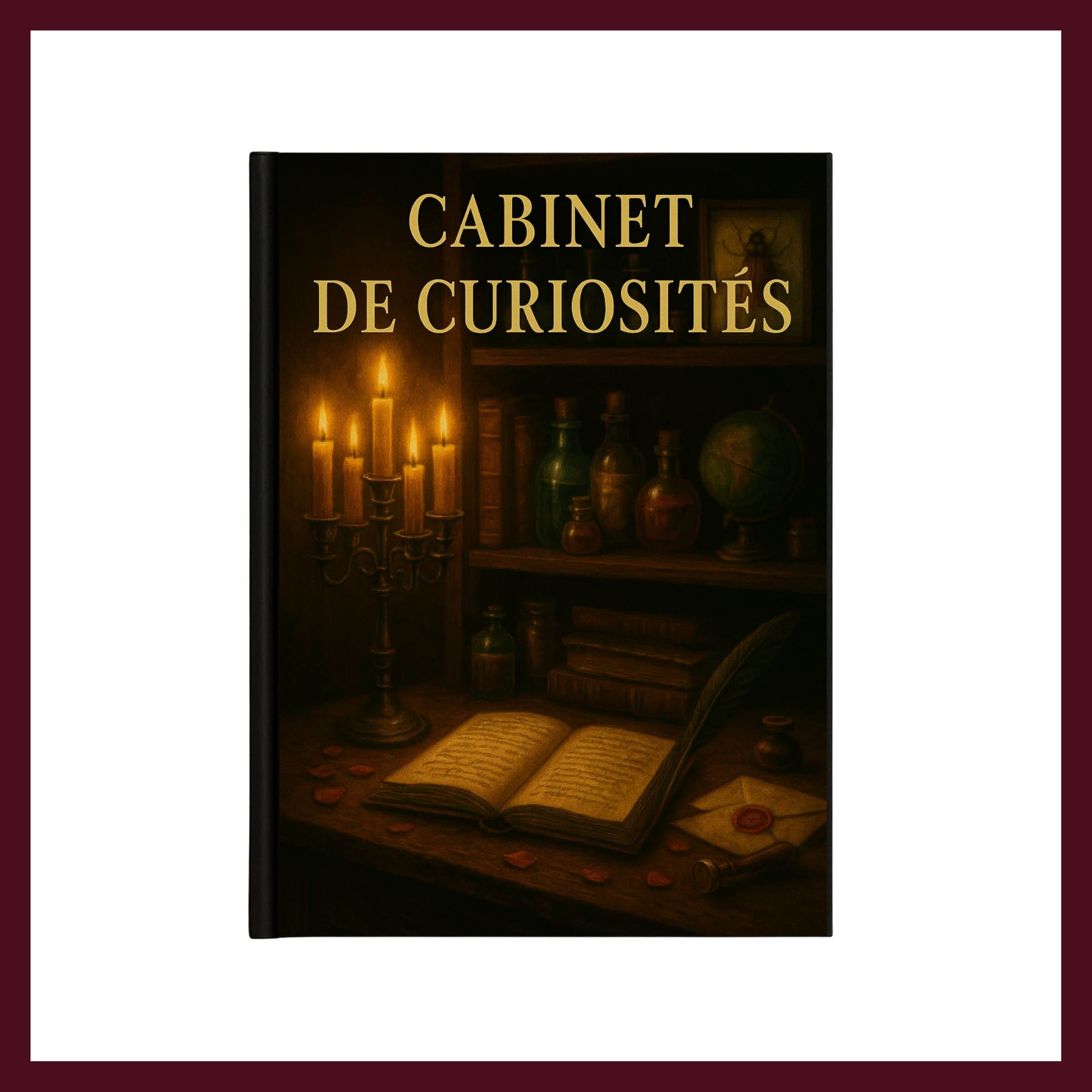 Couverture avant du carnet Collector Cabinet de curiosités inspiré du romantisme gothique