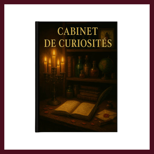 Couverture avant du carnet Collector Cabinet de curiosités inspiré du romantisme gothique