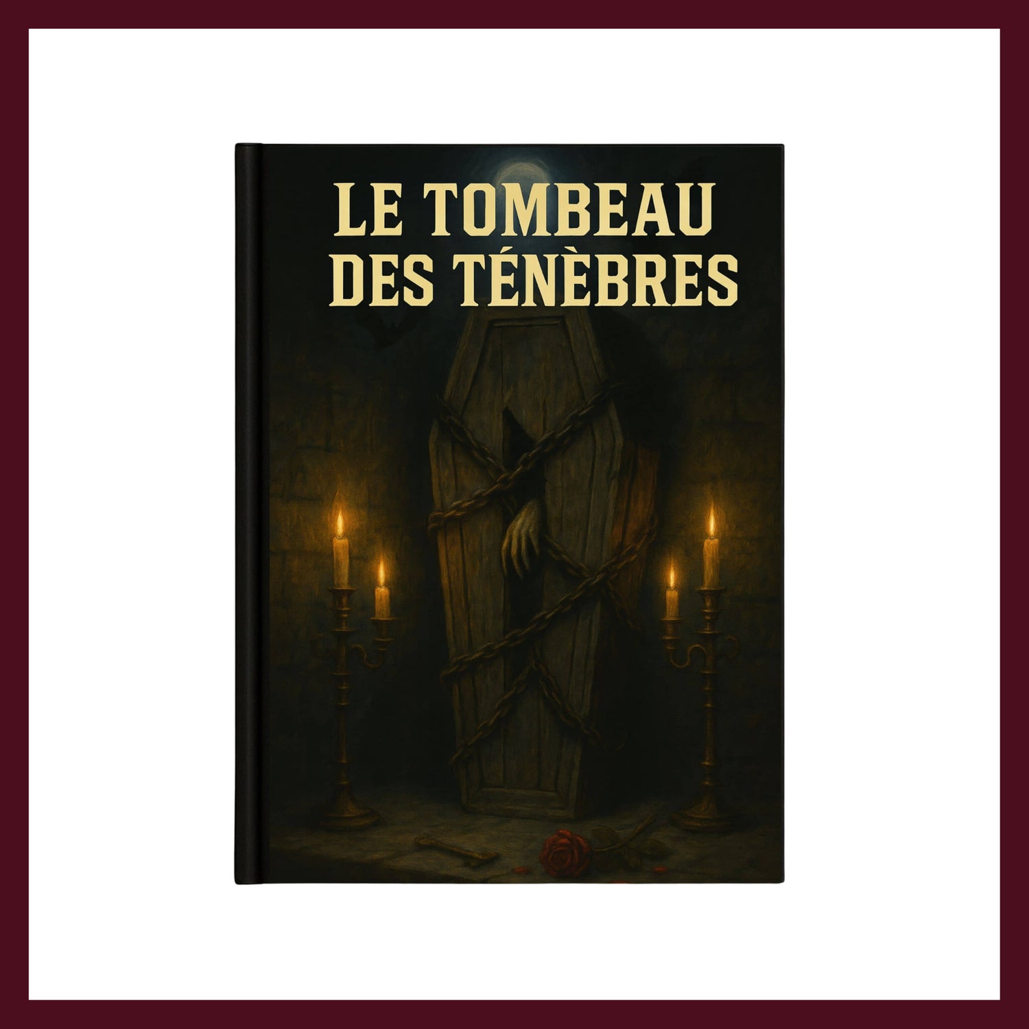 Couverture avant du carnet Collector Le Tombeau des Ténèbres inspiré du romantisme gothique