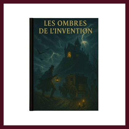 Couverture avant du carnet Collector Les Ombres de l'Invention inspiré du romantisme gothique