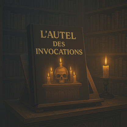 Carnet gothique mis en valeur dans une bibliothèque