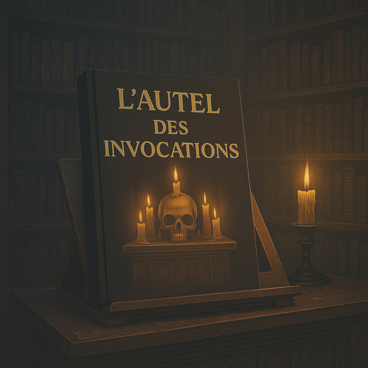 Carnet gothique mis en valeur dans une bibliothèque