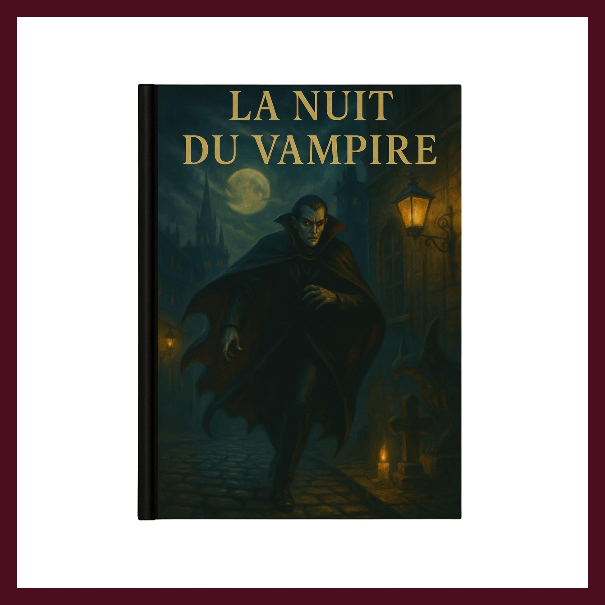 Couverture avant du carnet Collector La nuit du Vampire inspiré du romantisme gothique