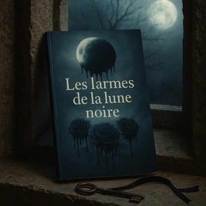 Livre gothique déposé contre un mur près d'une fenêtre d'un manoir