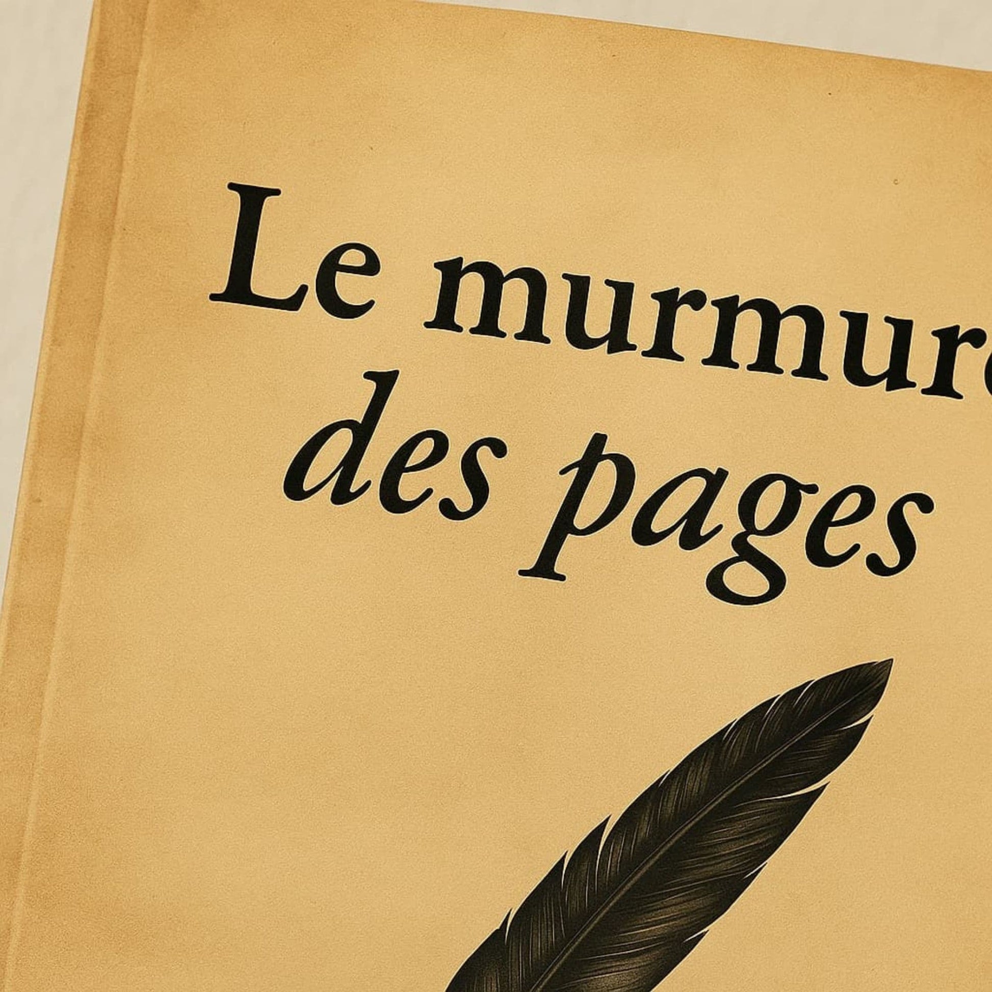 Carnet de notes - Le murmure des pages - Journal intime zoomé sur la couverture avant