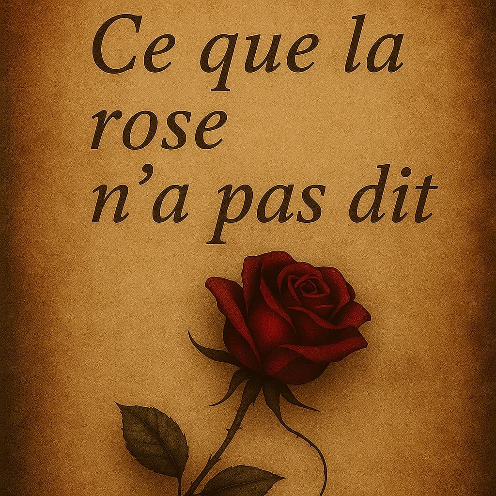 Carnet de notes - Ce que la rose n'a pas dit - Journal intime zoomé sur la couverture avant