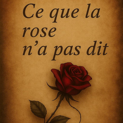 Carnet de notes - Ce que la rose n'a pas dit - Journal intime zoomé sur la couverture avant