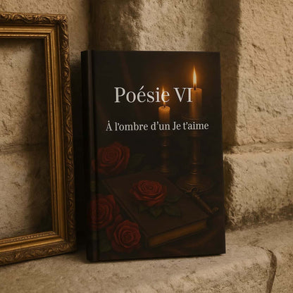 Carnet de poésie Poésie VI À l'ombre d'un Je t'aime posé contre un mur de château, un cadre vide à côté