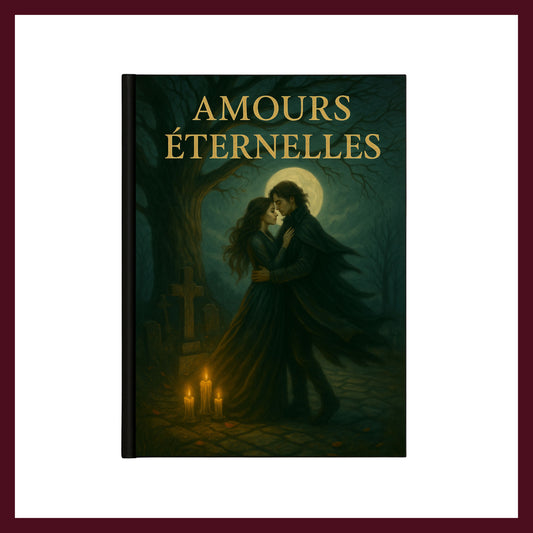Couverture avant du carnet Collector Amours éternelles inspiré du romantisme gothique