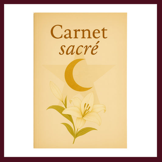 "Carnet sacré" | Carnet de rituels spirituels | Journal ésotérique pour méditation | Prières | Intentions lunaires | 100 pages
