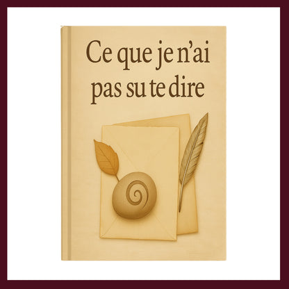 Couverture avant du carnet Ce que je n'ai pas su te dire inspiré du romantisme gothique
