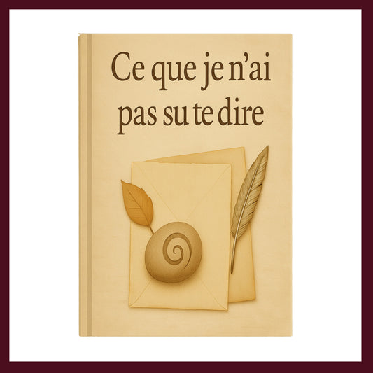 Couverture avant du carnet Ce que je n'ai pas su te dire inspiré du romantisme gothique