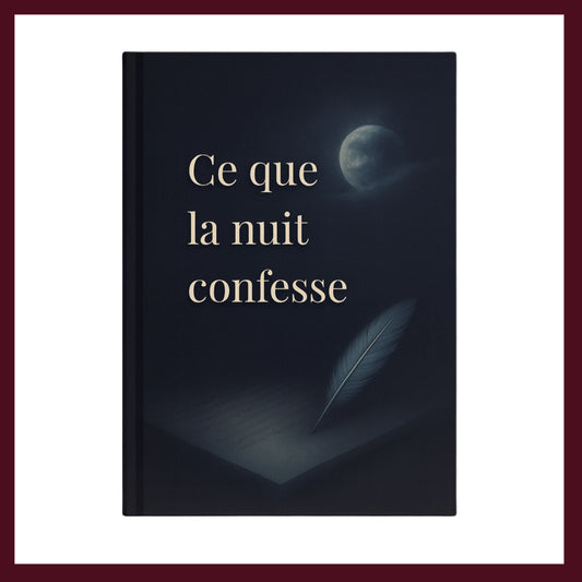 Couverture avant du carnet Ce que la nuit confesse inspiré du romantisme gothique