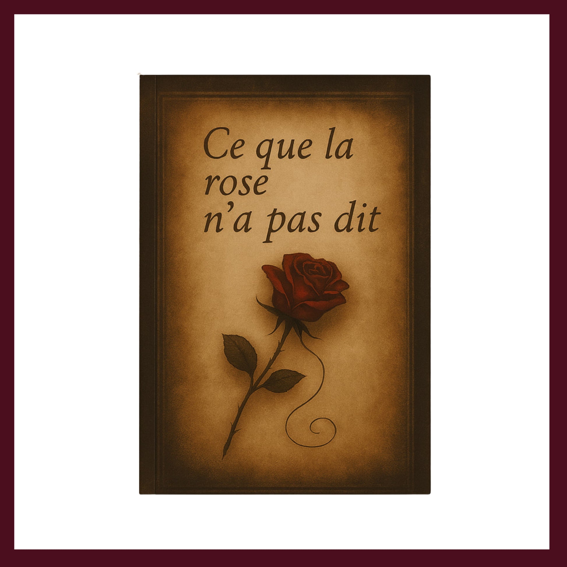 Couverture avant du carnet Ce que la rose n'a pas dit inspiré du romantisme gothique
