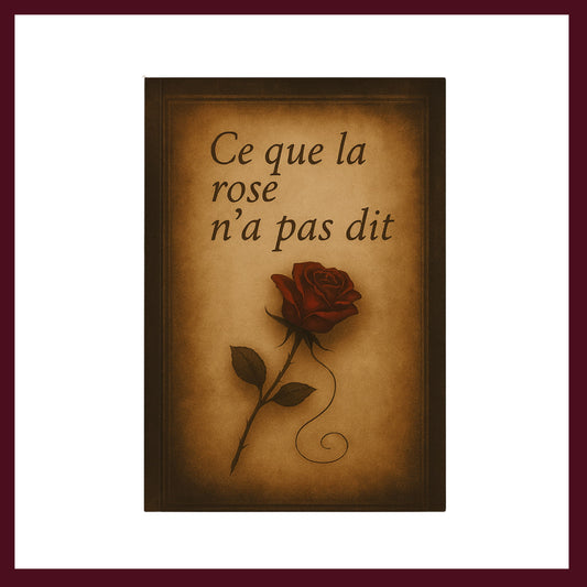 Couverture avant du carnet Ce que la rose n'a pas dit inspiré du romantisme gothique