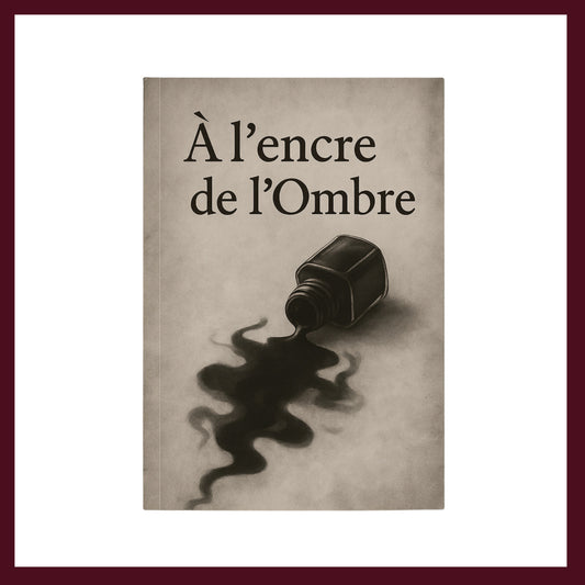 Couverture avant du carnet À l'encre de l'Oùmbre inspiré du romantisme gothique