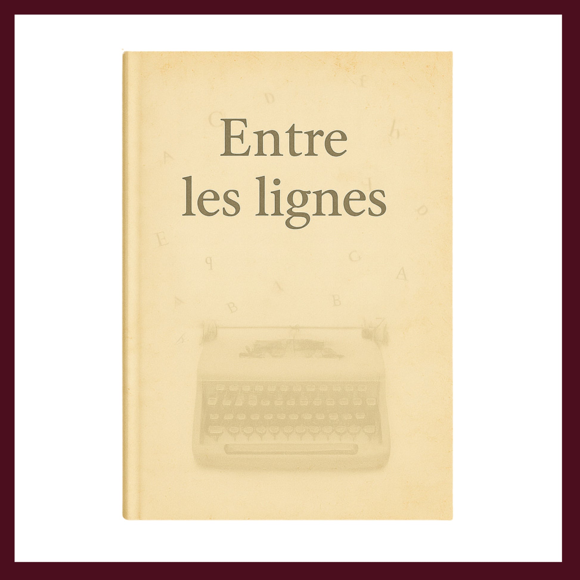Couverture avant du carnet Entre les lignes inspiré du romantisme gothique