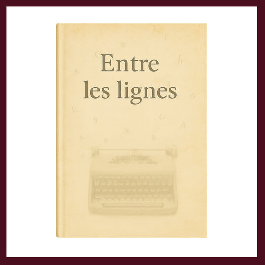 Couverture avant du carnet Entre les lignes inspiré du romantisme gothique