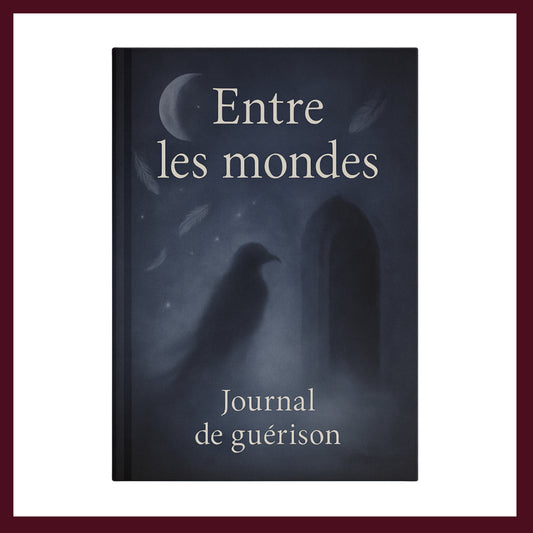 Couverture avant du carnet Entre les mondes inspiré du romantisme gothique