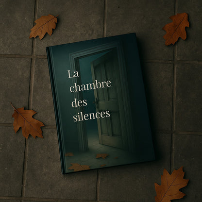 Carnet de notes - La chambre des silences - Journal intime posé sur le sol avec des feuilles séchées à côté