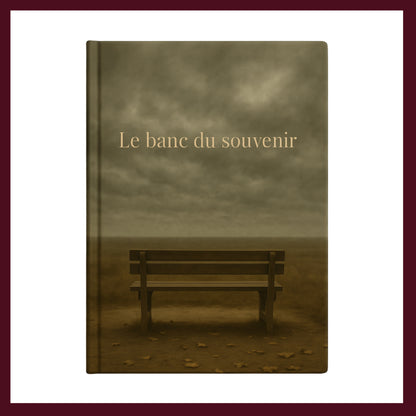 Couverture avant du carnet Le banc du souvenir inspiré du romantisme gothique