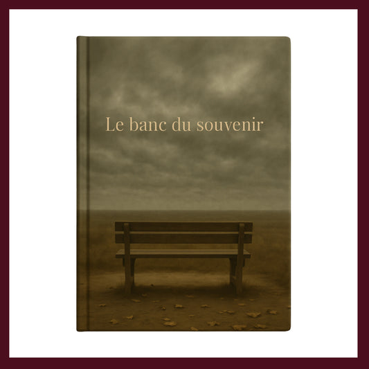 Couverture avant du carnet Le banc du souvenir inspiré du romantisme gothique